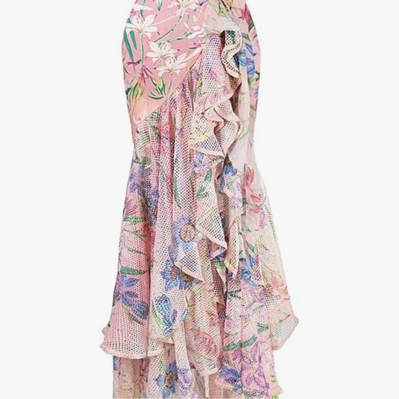 NWT Floral Pink Ruffle Swimsuit and Cover-Up Set, SMALL and MEDIUM available. - Picture 4 of 7